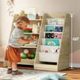thumbnail image 5 of Bel Ark 4-Tier Kids Bookshelf and Toy Storage, Book Shelf for Kids Rooms, Wooden bookcase for Toddler Children  - Idea Gifts for Boys and Girls (Oak), 5 of 10
