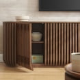 thumbnail image 5 of Fortitude 75" Curved Sideboard Storage Cabinet in Walnut, 5 of 10