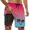 A-Watermelon Red, variant on Kcolen Men's Swim Trunks 7 Inch Inseam Gradient Swimming Short Lightweight Swimsuit Men Swim Trunks Men Summer Beach Loose Fit Bathing Suit Beach Board Shorts