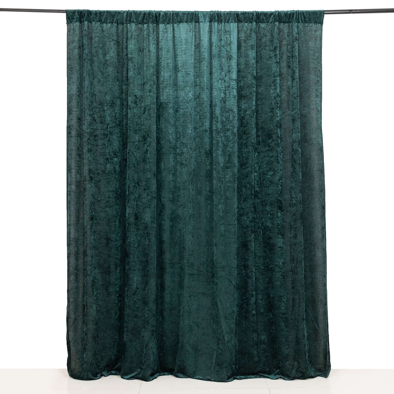 Efavormart 8Ft H x 8Ft W Premium HUNTER GREEN Velvet Backdrop Curtain Panel Drape Background For Events