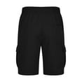 thumbnail image 4 of YUGYXL Summer Cargo Shorts for Men Drawstring Hiking Shorts with Multi Pockets Utility Camping Shorts Black XXL, 4 of 5