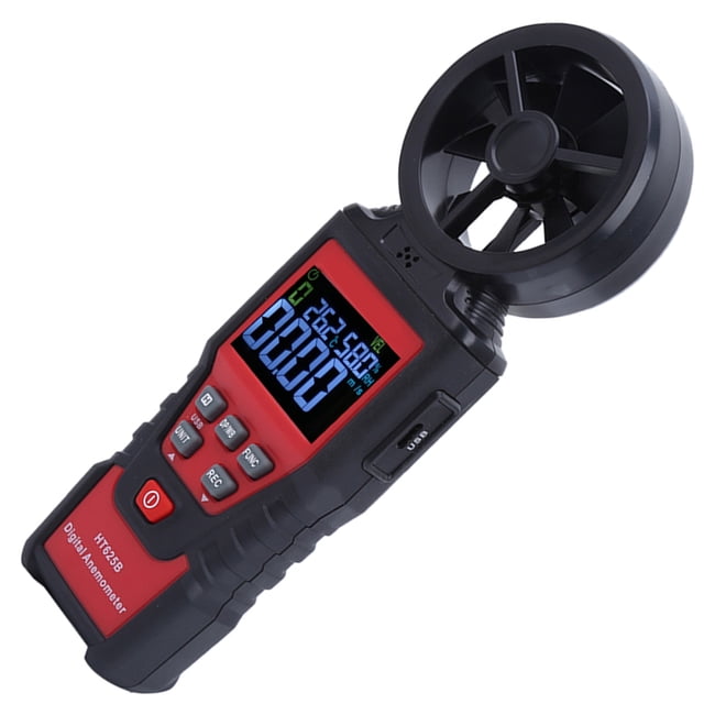 Medidor de velocidad del viento anemómetro digital portátil Bling Bling HT625B