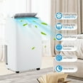 thumbnail image 3 of 14,000 BTU Portable Air Conditioner – 4-in-1 with Cooling, Fan & Dehumidifier, Remote, 24H Timer, Window Kit Included for Rooms up to 750 Sq.Ft, Bedroom, Living Room, Garage, 3 of 8