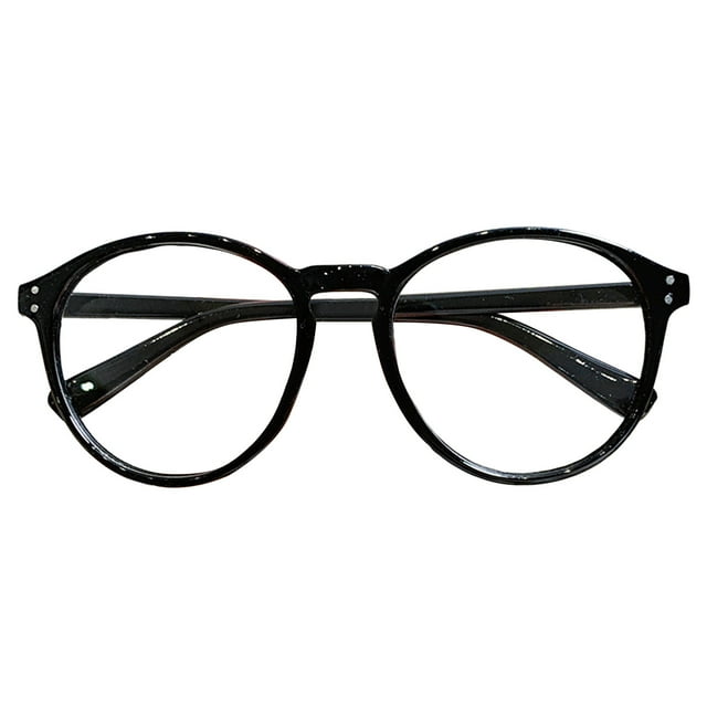 CSChome Glasses Round Frame Eyestrain High Clarity Unisex Glasses Blue Light Computer Eyeglasses