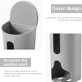 thumbnail image 2 of Wweixi Kitchen Wall-Mounted Plastic Bag Storage Holder Garbage Pouch Saver Organizer Dispenser, Gray, 2 of 9