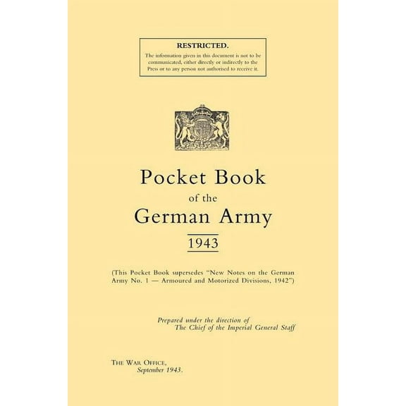 Pocket Book of the German Army 1943, (Paperback)