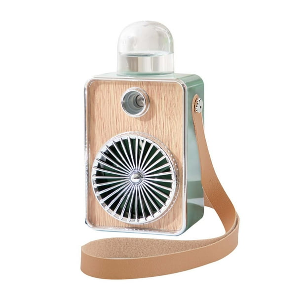 Pisexur Batería de cocina Ventilador de mano, ventilador colgante de 3 velocidades, enfriador portátil, ventilador de banda para el cuello, humidificador portátil, en para la cocina del hogar