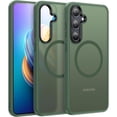 thumbnail image 1 of Entronix Heavy Duty Case For Galaxy S24, Translucent Matte Back, Magnetic Sturdy Case, Green, 1 of 5