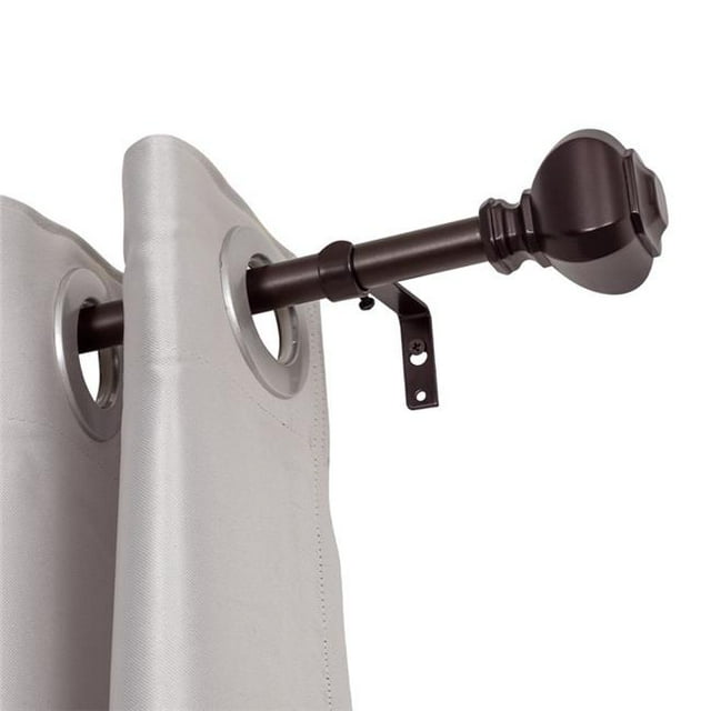 Utopia Alley D12RB 0.75 in. Single Decorative Drapery Adjustable Curtain Rods for Windows 28 to 48 in. - Oil Rubbed Bronze