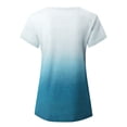 thumbnail image 4 of Zpanxa Womens Summer Tie Dye Short Sleeve T Shirts, Ombre V Neck Tops, Cotton Casual Basic T Shirts, Plus Size Tops, Tees & Blouses Loose Fit S-5XL, Gifts for Mom, 4 of 6
