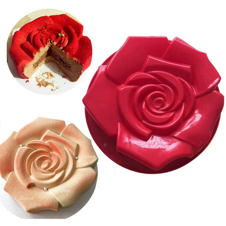 11 Rose Flower Birthday Cake Mold Silicone Cake Baking Pan / Silicone Mold  for Anniversary Birthday Cake, Loaf, Muffin, Brownie, 