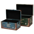 thumbnail image 3 of Baxton Studio WI13723 Sabeen Vintage Storage Trunk set 2-Piece 200 lb, Green Blue, 3 of 9