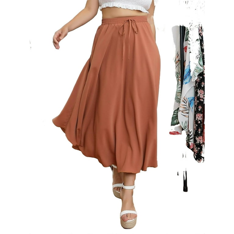 Plus size midi skirt cheap 4xl