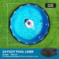 thumbnail image 2 of Above Ground Pool Liner Pad, 24' Foot Round, Pre-Cut Heavy Duty Outdoor Pool Pads for Above Ground Pools, Black Swimming Pool Liners for Padding and Protection, Thick Pool Mats to Prevent Punctures, 2 of 7