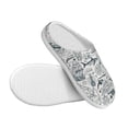thumbnail image 3 of Daiia Vintage Sailboats Print Women’s Fuzzy Slippers Memory Foam Lightweight House Shoes Cozy Loafer Flannel House Shoes-40/41, 3 of 7
