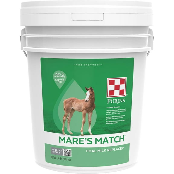 Purina Mare's Match, Foal Milk Replacer for Horses, 20 lbs