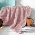 thumbnail image 4 of Exclusivo Mezcla Plush Fuzzy Large Fleece Throw Blanket (50" x 70", Dusty Pink)- Soft, Warm and Lightweight, 4 of 7