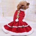 thumbnail image 4 of Vestido navideño para perro, ropa para mascotas, chaleco para gato, disfraz de terciopelo rojo claro, 4 of 5