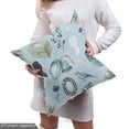 thumbnail image 5 of Ambesonne Vintage Fabric by the Yard Upholstery, Nostalgic Artwork of Couple, 10 Yards, Soft Blue and Grey, 5 of 5