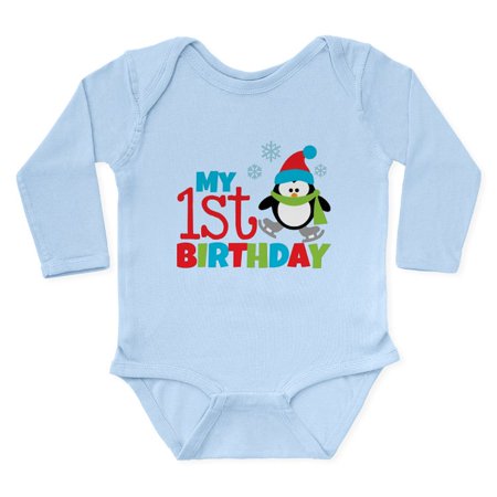 

CafePress - Penguin 1St Birthday - Long Sleeve Infant Bodysuit