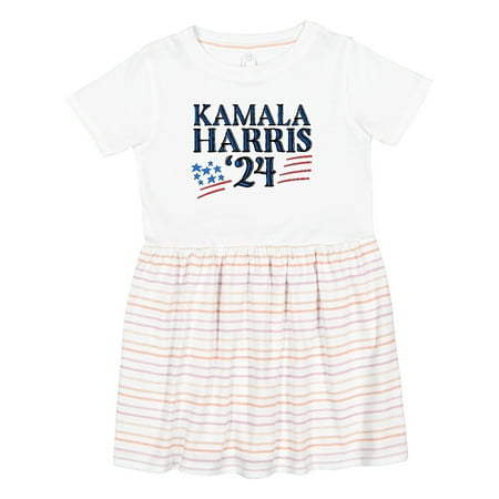 

Inktastic Kamala Harris 24 Vintage Girls Toddler Dress