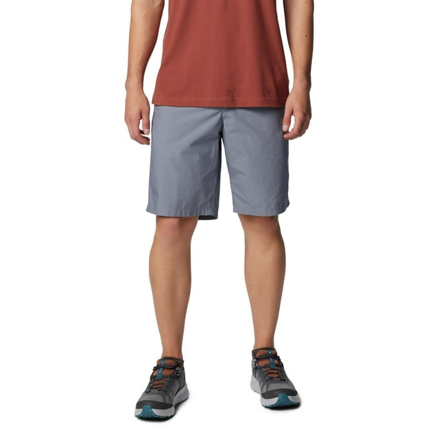 Pantalón corto de senderismo Columbia Washed Out para hombre, color gris fresno, talla 32