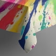 thumbnail image 4 of Colorful Paint Burst Pattern Rectangle Tablecloth 60"x102",Waterproof Polyester Rectangle Table Cloth, Wipeable Spillproof Polyester Tablecloth for Dining, Camping, Indoor and Outdoor, 4 of 6