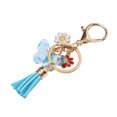 thumbnail image 5 of Unique Bargains 1 Pc Fashionable Butterfly Flowers Handbag Charm Decorative Keychain Blue Gold Tone, 5 of 5
