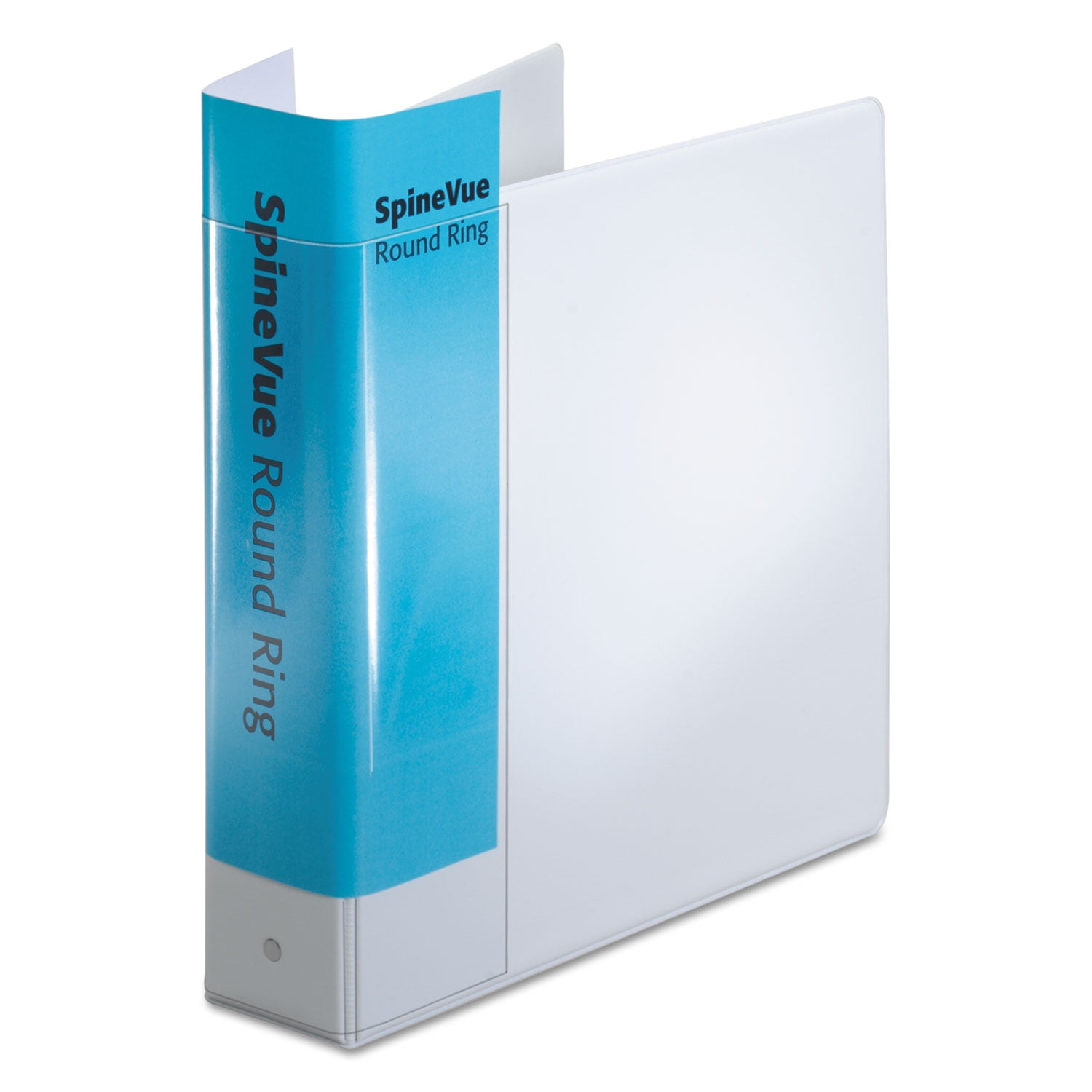 Cardinal Spine Vue Locking Round Ring Binder, 3 Rings, 2' Capacity, 11' x 8.5', White