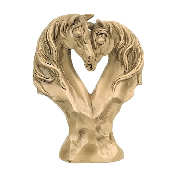 LEHOZIHEQ Horses Table Sculpture, Made of Resin, Display Decor for Horse Lovers Bedroom, Living Room, Animal Head Bust Statues