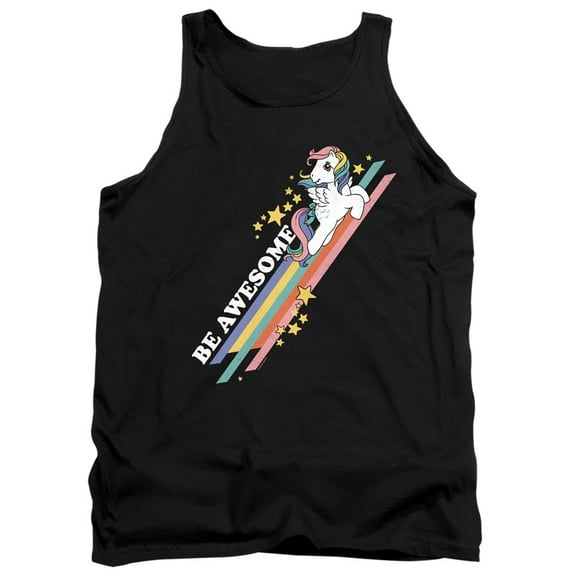 My Little Pony Retro Be Awesome Adult Tank Top Black