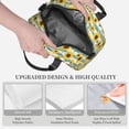 thumbnail image 3 of Disketp White Blue Striped Sunflower Lonchera Térmica para Mujer y Hombre, Bolsa de Almuerzo Reutilizable e Impermeable para Trabajo, Viajes y Picnic, 3 of 7