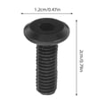 thumbnail image 2 of FESTFENDS 50Pcs Black Hexagonal Carbon Steel Furniture Screws Durable Countersunk Fasteners, 2 of 8