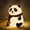 B, variant on Touch Control Silicone Night Light, Dimmable LED Panda Lamp, Rechargeable Nursery Lighting, Soft Glow Bedside Ornament for k’ids Bedroom, Toddler Room and Home Decor