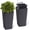 black, variant on 2pcs 23" Tall Planter Pots, High Front Porch Planter Pots with Drainage Holes&Water Level Monitor&Inner Bucket, Automatic for Watering Planter,Black