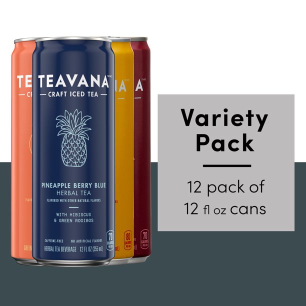 Teavana Craft Variety Pack Iced Natural Tea with Pineapple Berry Blue