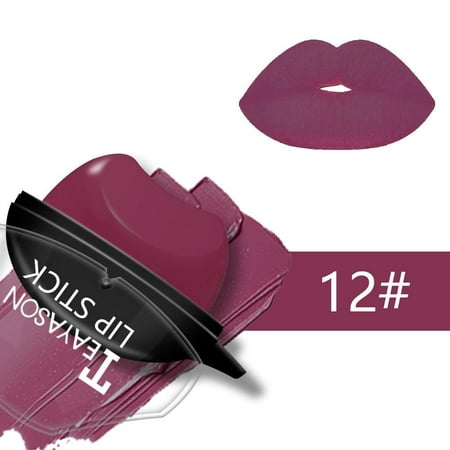 2019 Arrival 12 Colors Women Matte Lipstick Long Lasting Waterproof Non-Stick Cup Lazy Lip