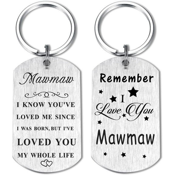 to My Mawmaw Keychain, Remember I Love You Mawmaw Gifts for Mothers Day Birthday Key Chain Present