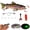 405, variant on Robotic Swimming Fishing Lure, 5.15" Electric Multi-Joint Bait with Propeller, LED Light, USB Charger, Floating Bait for Bass, Trout, Pike, Salmon