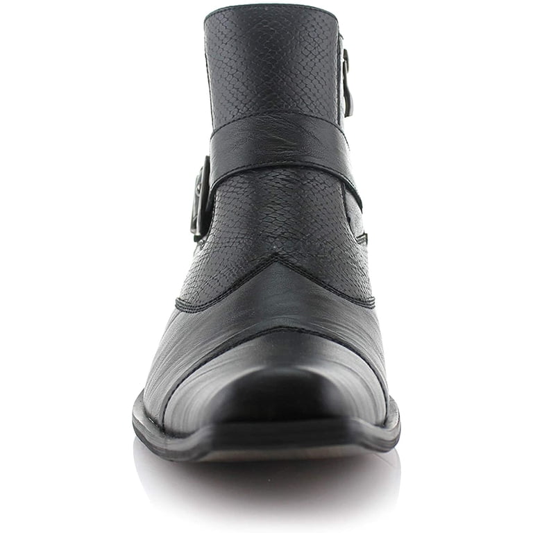 Ferro Aldo Mens Western Buckle Strap Boot, Maple Brown  display picture 1