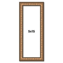 5x15 In Frame Gold Real Wood Picture Frame Width 1.25 inches | Interior Frame Depth 0.5 inches |