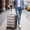 thumbnail image 4 of Costway 3 PCS Hardside Luggage Set (20/24/28 Inch) with 8-Spinner Wheels, 3-Digital Lock Pink, 4 of 10