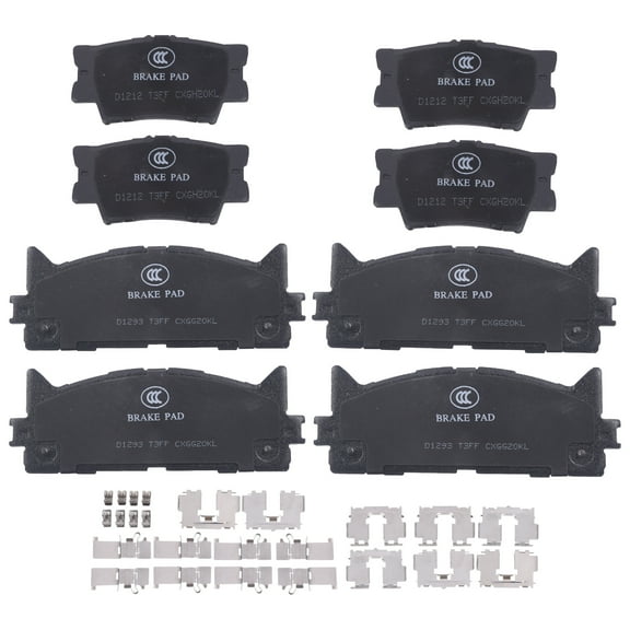 TOPAZ Front Rear Ceramic Brake Pads for Toyota Avalon Camry Lexus ES350 2007- 2017 P1293 P1212