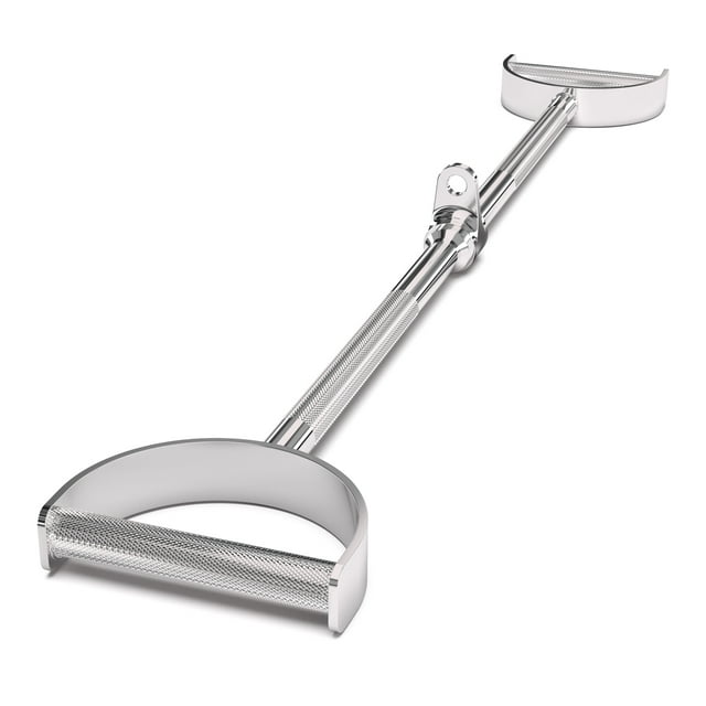 Synergee Pro-Style Lat Bar Cable Attachment. Universal Attachment for Cable Machines. Pull Down / Press Down Bar Accessory. Available Sizes 24”, 34” and 38”
