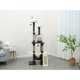 thumbnail image 3 of Vibrant Life 6-Lvl 65" Large Cat Tree with Condo,Jute Scratching Posts,Ramp,Hammock, Off-white/Brown, 3 of 7