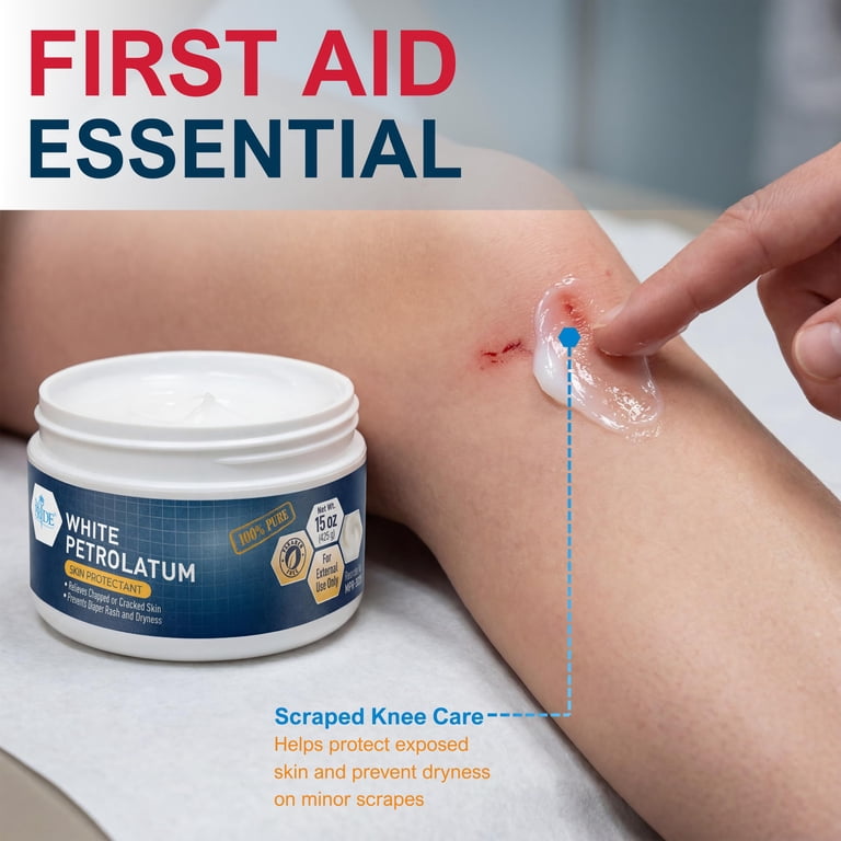 MEDPRIDE Pure White Petroleum Jelly 15oz – Skin Protectant