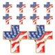 thumbnail image 1 of 10pcs Usa Flag Pin American Flag Lapel Pin Country Flag Brooch Pin Clothing Jewelry Vintage Patriotic Brooch National Flag Pin, 1 of 4