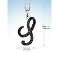 thumbnail image 5 of JewelersClub 1/4 CTW Black Diamond Initial Letter Pendant Necklace for Women | .925 Sterling Silver S Alphabet Monogram Necklaces for Girls | Script Capital Letters | Personalized Jewelry Gift for Her, 5 of 5