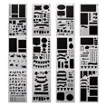 thumbnail image 1 of facefd 20 Pieces Painting Stencils Set Artistic DIY Multi Functional Drawing Templates School Notebook Diary Scrapbook, 1 of 5