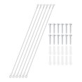 thumbnail image 1 of Stainless Steel Lanyard Cable with Eyelets 0.06" x 20" 1.5mm x 50cm Lock Security Wire Rope with Screws, 6 Pack, 1 of 6